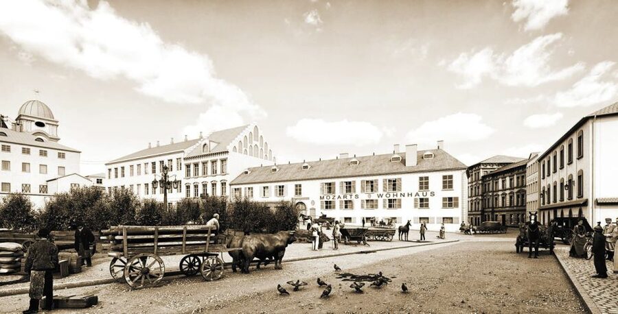 3D Salzburg: Unique VR-Tour - Markart Square’s Old Wood Market (About 120 Years Ago)